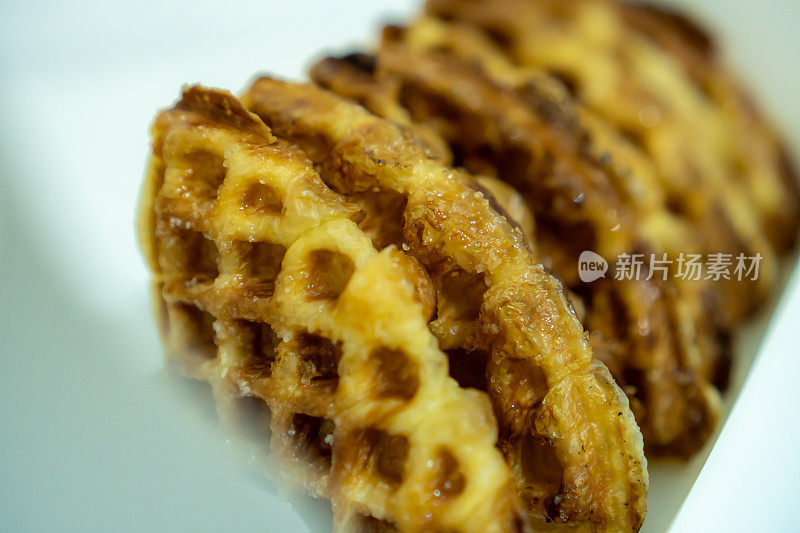 一叠Croffle或Croissant Waffle